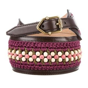 Burberry crochet bead belt